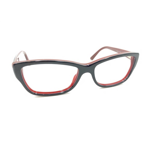 Gucci GG 3182 74E Black Purple Red Cat Eye Eyeglasses Frames 52-15 135 Italy - Picture 1 of 12